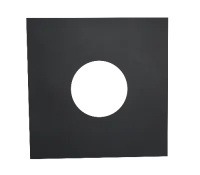 разделка кпд потолочная декоративная стальной (08пс/0,7 мм), 550*550, с отв. ф220 черный
