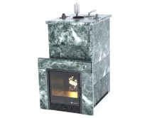 печь для бани изистим геленджик premium в четыр.кожухе из змеевика закр.верх, футеровка aisi 321