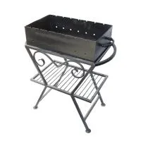 мангал м-17, 60*35*17см, антрацит, на ножках, ручки полукруг  дачный эксперт