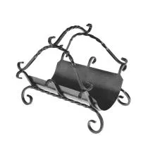 дровница малая с поддоном черная, банный эксперт