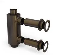 дымоход-конвектор тмф д/смежного помещ нерж  1/0,5мм ф115мм l=0.65м черная бронза