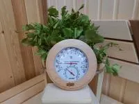 термометр с гигрометром банная станция круг канадский кедр, th-10r, 212f, банный эксперт