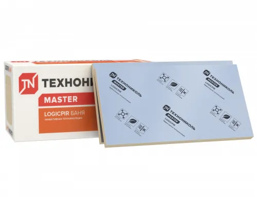 плита теплоизоляционная технониколь logicpir баня ф/ф l-1190х590х30мм