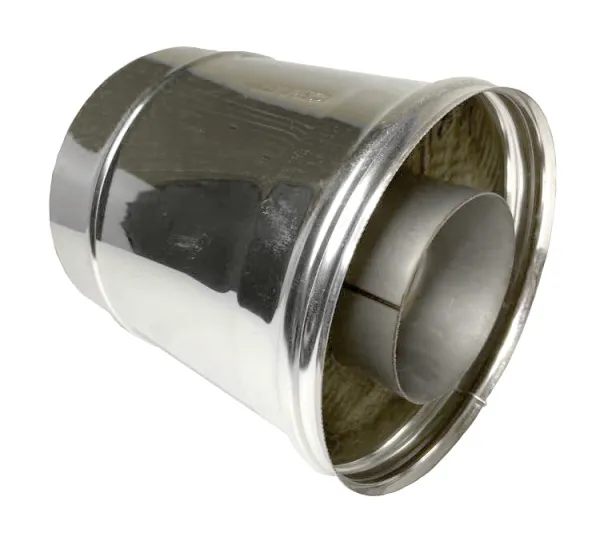 переход craft на сэндвич нержавеющий (316/0,8/304/0,5) ф120/220 по воде, cerablanket черный 